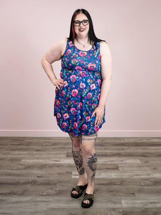 *NEW* Shirley | Deja Vu Tank Dress | Blue Floral