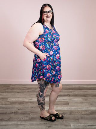 *NEW* Shirley | Deja Vu Tank Dress | Blue Floral