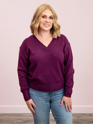DEX | Maya Soft Touch Sweater | Plum
