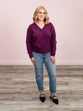 DEX | Maya Soft Touch Sweater | Plum