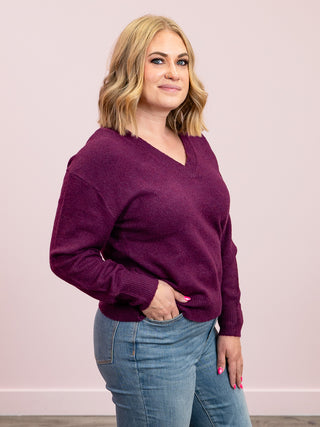 DEX | Maya Soft Touch Sweater | Plum