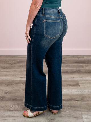 Judy Blue | High Rise | Dark Wash Retro Wide Leg | Lucas