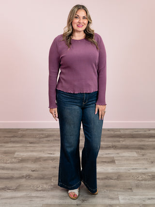 DEX | Beth Thermal Long Sleeve | Dusty Purple