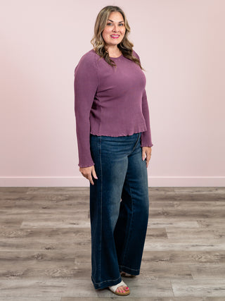 DEX | Beth Thermal Long Sleeve | Dusty Purple