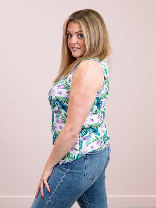 *NEW* Noelle Tank | Tropical Leaf