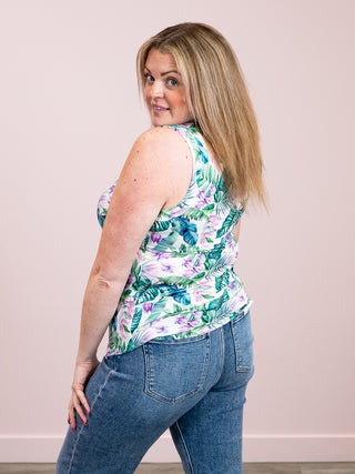 *NEW* Noelle Tank | Tropical Leaf