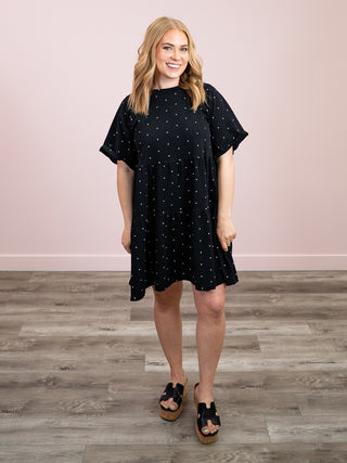 *RESTOCK* Brunette The Label | Tiered Dress | Black & White
