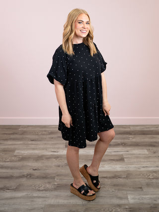 *RESTOCK* Brunette The Label | Tiered Dress | Black & White