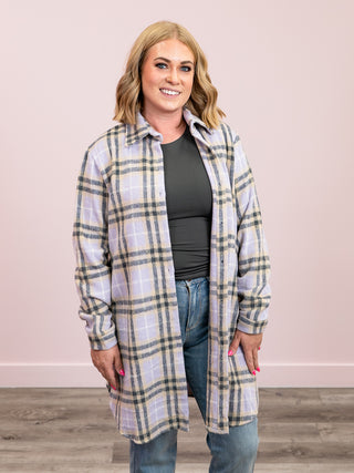 Barrett Flannel Shacket | Lavender
