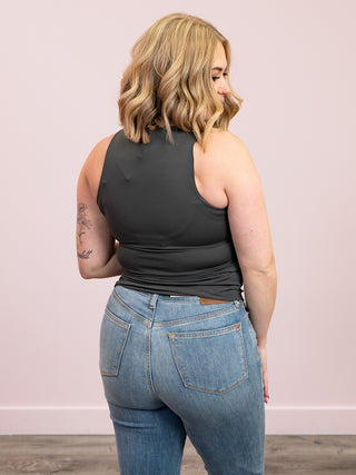 Second Skin | Maria Tank Top | Dark Charcoal
