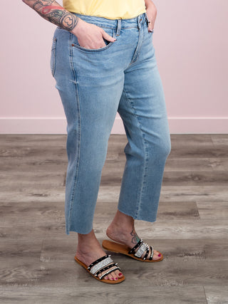 *NEW* Judy Blue | Mid Rise Bandana Ankle Straight Jean | Cypress