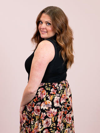 DEX | Ava Ribbed Tank | Black