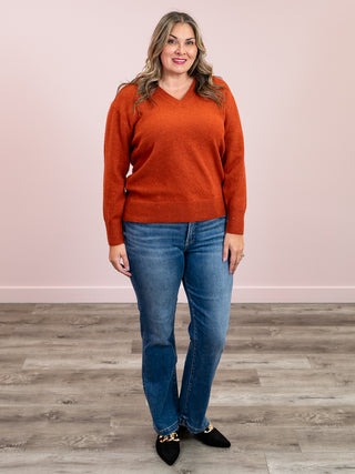 DEX | Maya Soft Touch Sweater | Burnt Orange
