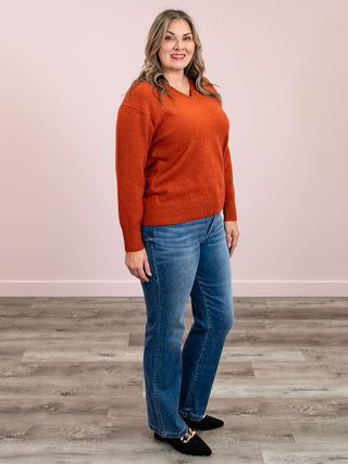 DEX | Maya Soft Touch Sweater | Burnt Orange