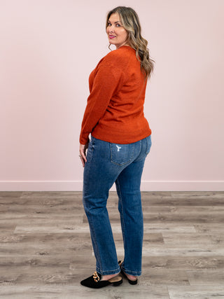 DEX | Maya Soft Touch Sweater | Burnt Orange