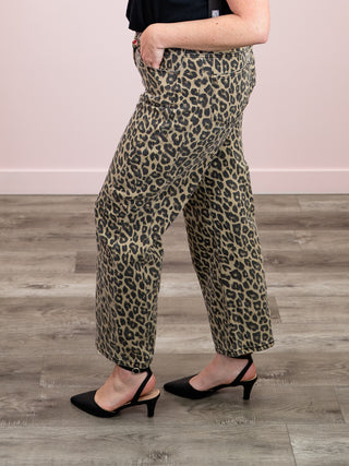 *NEW* Risen | Slouchy Leopard Barrel Pant | Coffee | Sabor