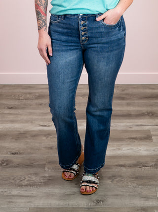 *NEW* RFM | Mia High Rise Bootcut Button Fly Jeans | Medium Wash