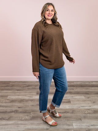 Lottie Basic Sweater | Brown