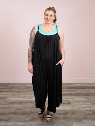 Shirley Mariana Romper | SOLID | Black