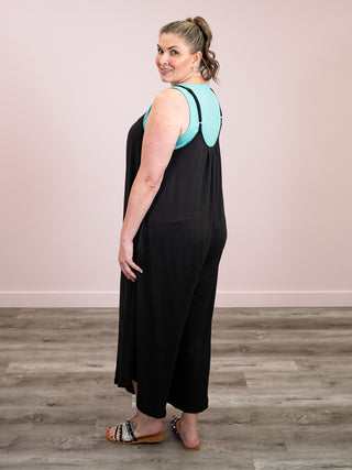 Shirley Mariana Romper | SOLID | Black