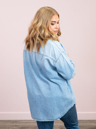*NEW* Risen | Oversized Denim Shirt | Medium Wash | Brice