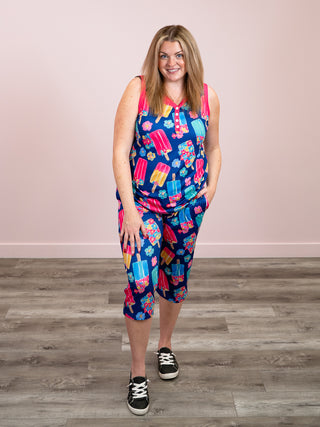 *NEW* Shirley Pajama Set | Tank & CAPRIS | Popsicles