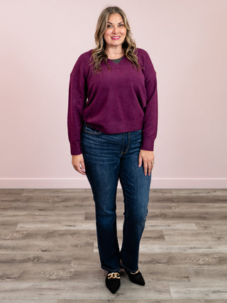 DEX | Maya Soft Touch Sweater | Plum
