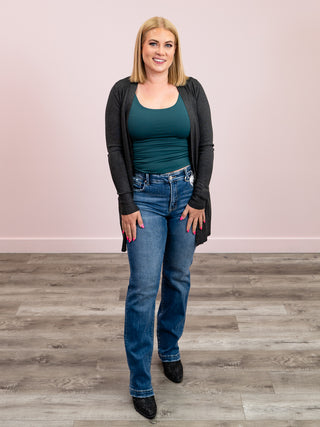 *WAREHOUSE FIND* The Key Cardi | LONG | Charcoal Gray