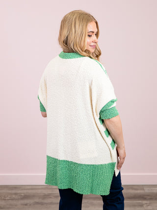 *NEW* Rya Popcorn Oversized Cardigan | Green