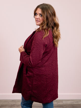 Amiri Midi Coat | Wine