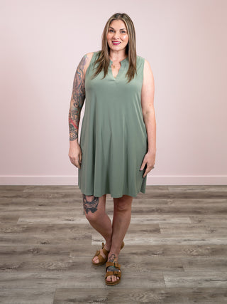 *NEW* Raquel Sleeveless Dress | Pistachio