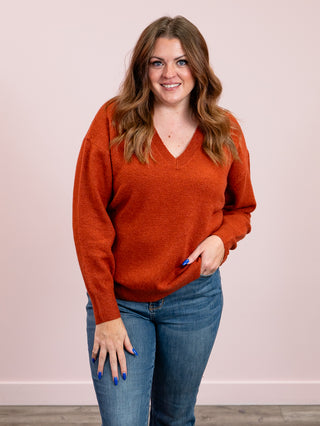 DEX | Maya Soft Touch Sweater | Burnt Orange