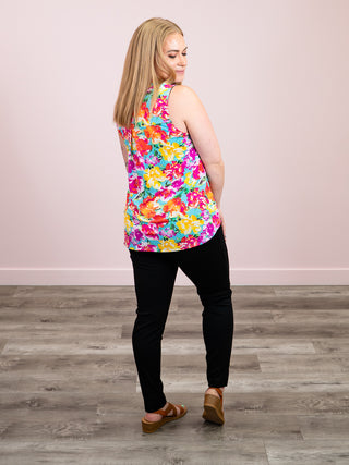 *NEW* The Selena Tank | Floral Aqua