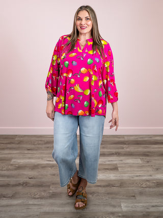 *NEW* Kait Long Sleeve Top | Fruity Pink