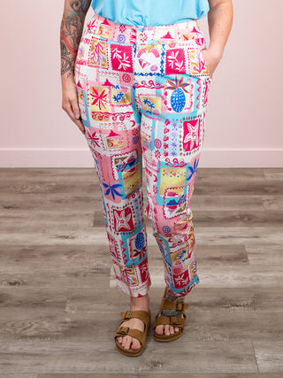 *NEW* Luana Relaxed Pants | Pink Multi