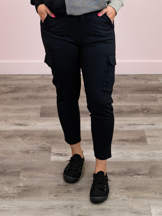 *RESTOCK* Venice Slim Fit Cargo Jogger | Black