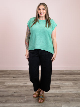 *NEW* Amber-Lynn Sweater Vest | Dusty Mint