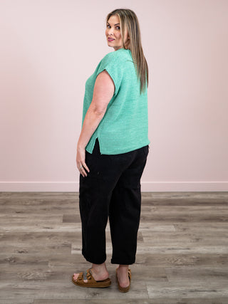 *NEW* Amber-Lynn Sweater Vest | Dusty Mint