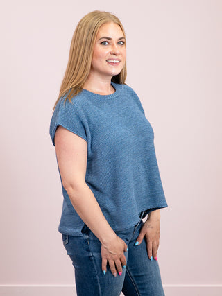 *NEW* Amber-Lynn Sweater Vest | Dusty Blue