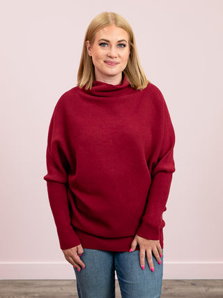 Wanda Dolman Sweater | Cabernet