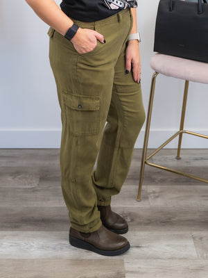 DEX | Grab and Go Cargo Pants | Dusty Olive Wash