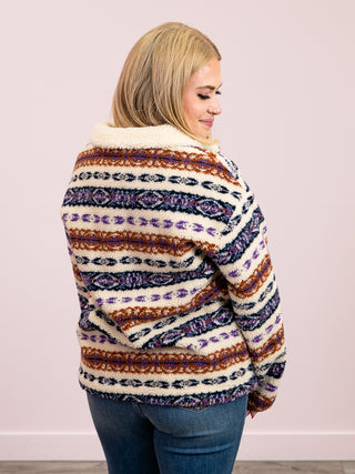 RD Style | Alpine Sherpa Half Zip Jacket | Tobacco