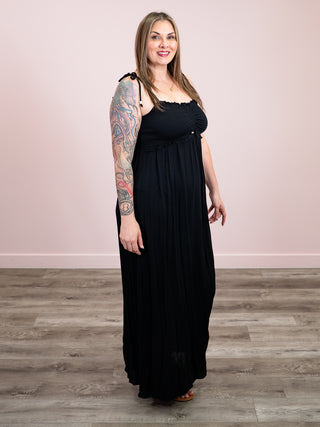 *NEW* Soft Eclipse Maxi Dress | Black