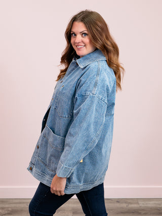 Crossroads Boxy Cut Denim Jacket | Medium Denim