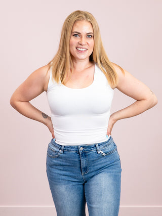 *NEW* Alara Layered Tank Top | White