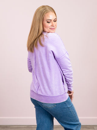 *NEW* Colbie Pocket Pullover | Bright Lavender