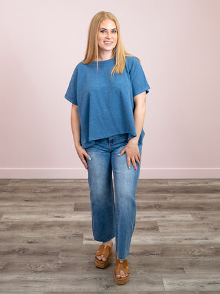*NEW* Lumi Oversized Tee | Dusty Blue
