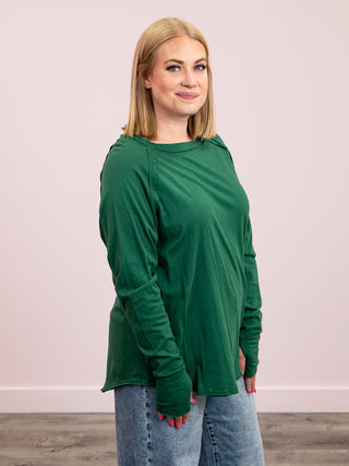 *WAREHOUSE FIND* Hallee Long Sleeve Top | Dark Green