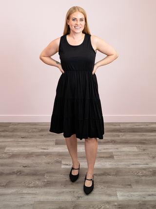 *NEW* Alena Tiered Dress | SOLID | Black
