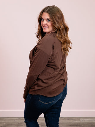 *WAREHOUSE FIND* Hallee Long Sleeve Top | Brown